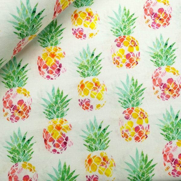 100% Cotton - PINEAPPLES